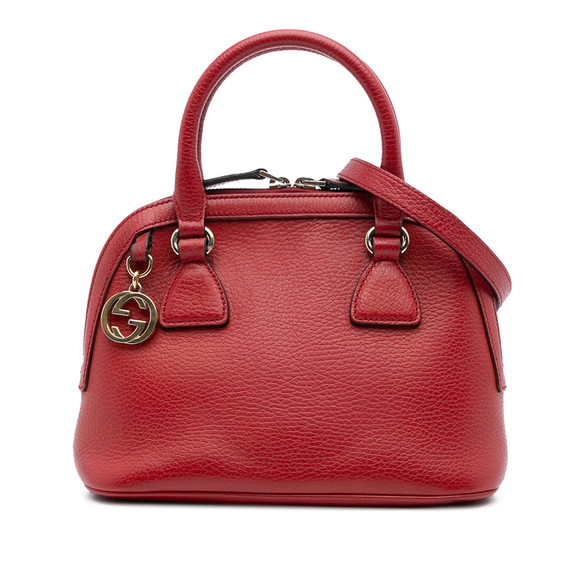 Pre-Loved Gucci Mini Leather GG Charm Dome Satchel - Picture 1 of 11